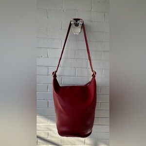 Vintage Coach Large Red Duffle Purse - Made in USA